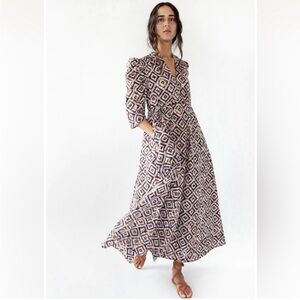 Matta Vayu Diamond Maxi Dress Choco Large